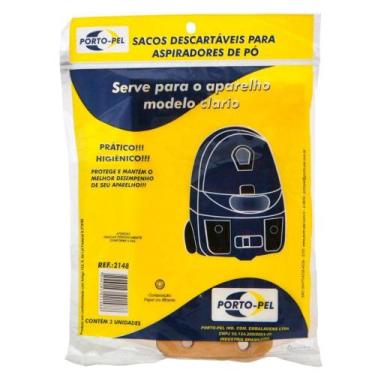 Imagem de Pacote com 3 Sacos Descartáveis para Aspirador de Pó Modelo Clario Por