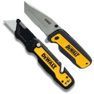 Imagem de Kit Estilete Trapezoidal + Canivete de Bolso Dobrável Dewalt Profissio