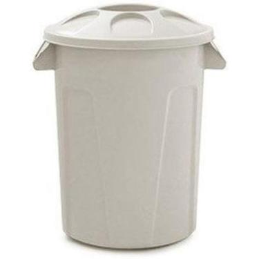 Imagem de Cesto Balde Plástico Para Lixo 100 Litros - Branco