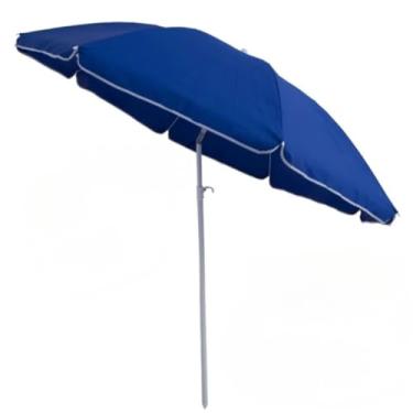 Imagem de Guarda Sol 1,8m/2,2m/2,4m Todos Tamanhos Grande Em Aço Praia Piscina Verão Pesca(180Cm LISO)