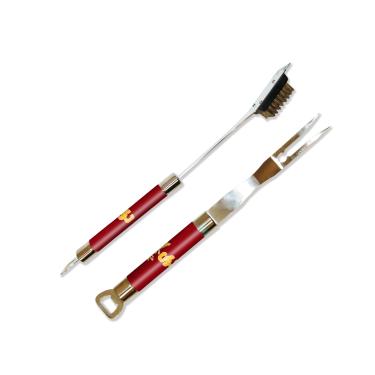 Imagem de NCAA USC Trojans Conjunto de limpador de garfo e grelha para churrasco