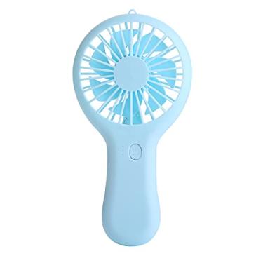 Imagem de CHNLML Ventilador portátil recarregável, mini ventilador de mão portátil alimentado por bateria com base de cílios, arte de unhas, ventilador de maquiagem para meninas, mulheres, crianças, mini