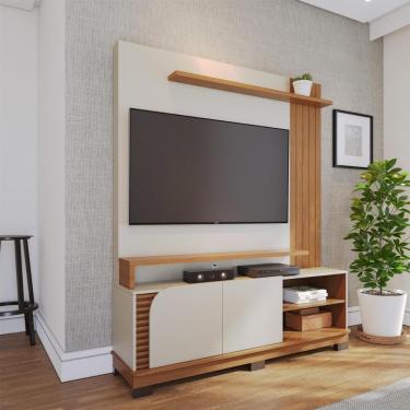 Imagem de Home Theater 2 Portas Para Tv's Até 65 Jurerê Off White Matte Freijó