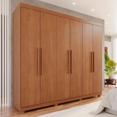 Imagem de Guarda Roupa 6 Portas 4 Gavetas New Malibu Cinamomo
