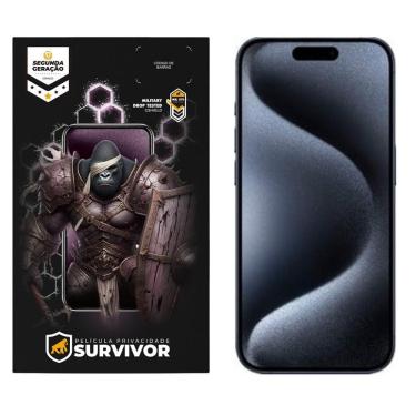 Imagem de Película Para Iphone 15 Pro Max Com Aplicador - Survivor Privacidade - Gshield