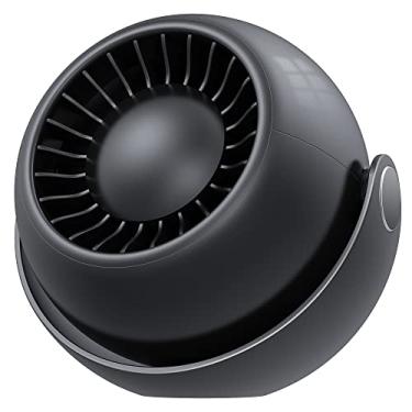 Imagem de GUSGU Portable Fan, Usb Desk fan with 3 Speeds Adjustment, Personal Air Circulator fan for Bedroom, Home, Office, Battery Operated Travel Fan with Outdoor Hook for Camping (black)