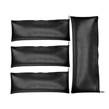 Imagem de Estojo Para Microfone Sem Fio - 4X Bolso Para Microfone Em Couro Sintético PU,Capa Em Couro Sintético Com Zíper E Cordão Ajustável Antipó E Antichoque Para Karaokê, Gravação, Transmissões Ao,