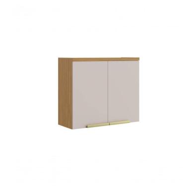 Imagem de Armário Aéreo De Cozinha 80cm 2 Portas New Porto - Itatiaia Freijó-off White