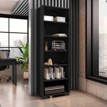 Imagem de Livreiro Multiuso Samara Preto Trama - CASA H