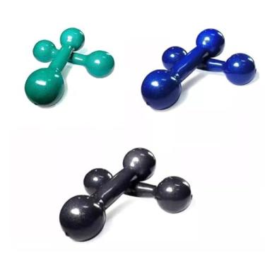 Imagem de Kit de Halteres, 6 Unidades, 1 kg, 2 kg e 3 kg, Preto, para Fitness