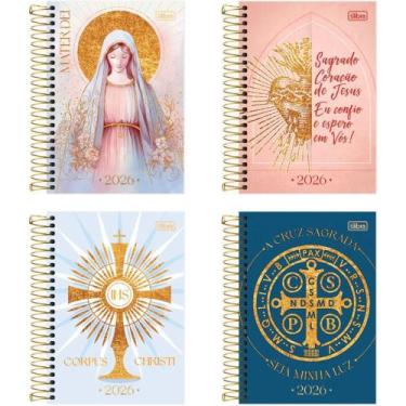 Imagem de Agenda 2026 Bíblica Capa Dura Espiral 208 Folhas 140X200MM Pacote com 