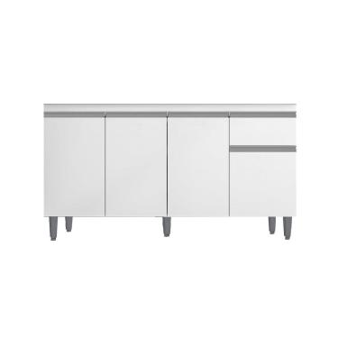 Imagem de Balcão Gabinete Tatiane 150m Sem Tampo Branco - AJL 