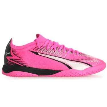 Imagem de Chuteira Puma Futsal Ultra Match IT BDP Rosa Branco e Preto - Masculino - 43 - Rosa
