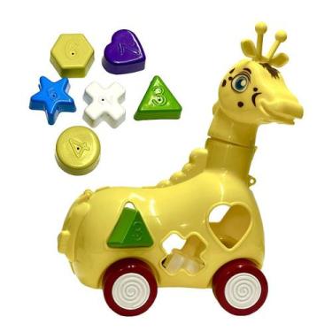 Imagem de Girafa Educativa Montar e Encaixar Brinquedo Infantil Bebêsm - Kendy