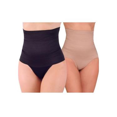Imagem de Kit 3 Calcinha Cintura Alta Cinta Modeladora Zero Barriga - Vip Linger