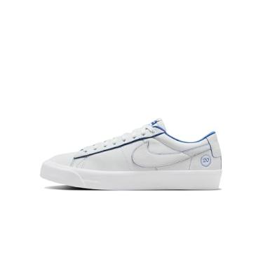 Imagem de Nike Tênis Masculino Sb Blazer Low Pro Gt Premium (Fz1300-100, Summit White/Summit White/White/Game Royal) Tamanho 10