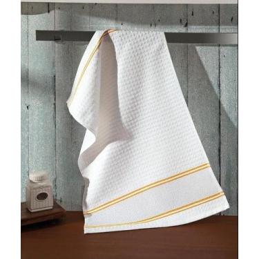 Imagem de Pano de copa 40x60 felpudo para bordar nancy liso cor b laranja dohler