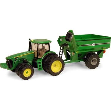Imagem de Miniatura Trator De Grão John Deere 8320r With J&m Ertl, Verde