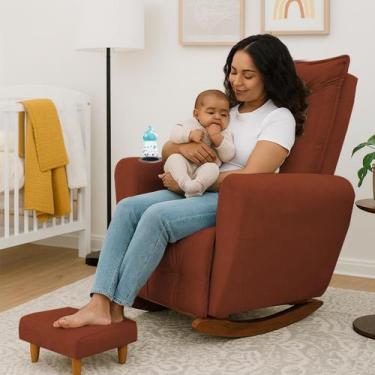 Imagem de Poltrona Cadeira de Amamentação Balanço e Puff Ternura - B Home Decor,