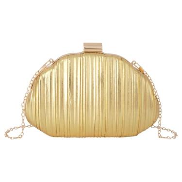 Imagem de Bolsa feminina Seashell Evening Bag Mermaid Chain Strap Clutch Shoulder Bag, 06 - ouro