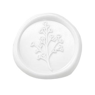 Imagem de Yoption Adesivos de lacre de cera, 50 peças de adesivos de selo de envelope branco autoadesivos para convites de casamento, embrulho de presente, Natal, artesanato