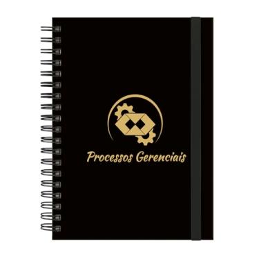 Imagem de Caderno Colegial Plus 12 Matérias Profissões Processos Gerenciais (Preto e Gold)