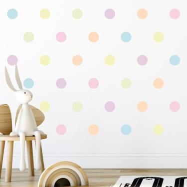 Imagem de Adesivo de Parede Infantil 126 Bolinhas Tons Pastel Quarto Sala Menina