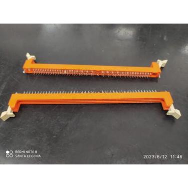 Imagem de 2x Conector Slot Para Memoria  Ddr2 - 2,5v Laranja