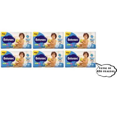 Imagem de Fralda Babysec Ultrasec - Tam M - (6 pacotes-38 cada pacote) total de 