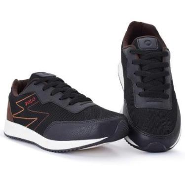 Imagem de Sapatênis Masculino Casual Polo Sapato Academia Preto Tênis BF Shoes-Masculino