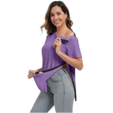 Imagem de Camisa de cirurgia de ombro Deyeek para mulheres Full Tear Away