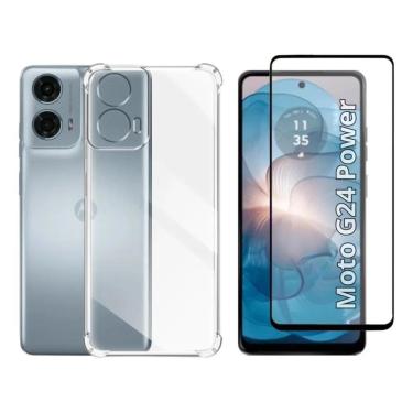 Imagem de 2X Capa Capinha Case + Película 3D Para Motorola Moto G24 Po
