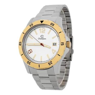 Imagem de Relógio Masculino Champion Dourado e Prata Aço Inoxidável Mostrador Br