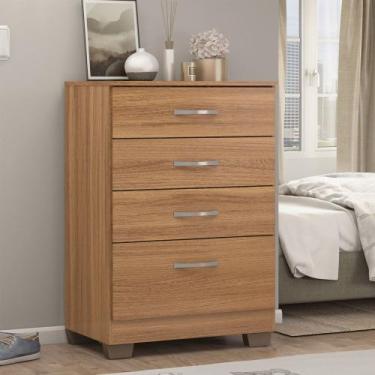 Imagem de Cômoda 04 Gavetas Astral MDP com 04 Pés Demobile, AMENDOLA TOUCH