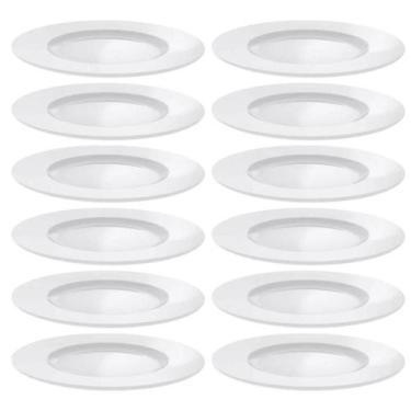 Imagem de Conjunto 12 Pratos Rasos Tramontina Porcelana Branca 27 cm Maria Augus