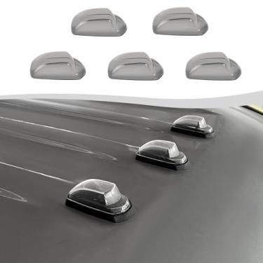 Imagem de SQQP Cobertura decorativa para lâmpada de teto compatível com Ford F250 F350 F450 F550 2017-2025 (preto manchado)