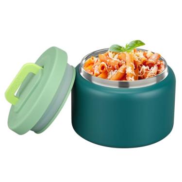 Imagem de PIQUEBAR Garrafa térmica infantil de 227 g para comida quente, recipiente térmico pequeno de aço inoxidável, garrafa térmica de boca larga de abertura fácil para alimentos quentes e frios para viagens