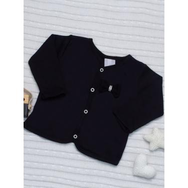 Imagem de Casaquinho Algodão com Laço Delicado Para Bebê Confortável e Fácil de 