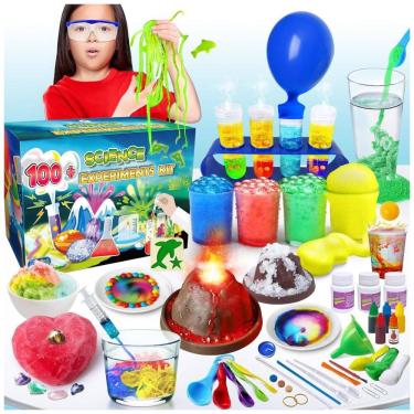 Imagem de Kit de 100 experimentos de ciências para crianças atividades STEM, brinquedos educativo...