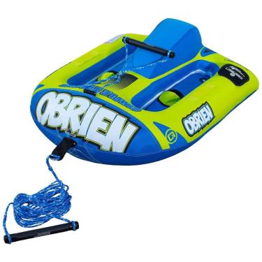 Imagem de Boia Rebocável para 1 Pessoa, Carga Máx 38 kg com Corda de Treinamento e Cabo de EVA, O`Brien, Azul e Verde