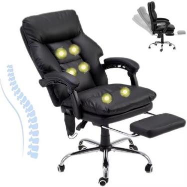Imagem de Cadeira de escritório HOMREST com massagem de 6 pontos, aquecimento e 