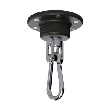 Imagem de Suporte Gancho Giratório Teto Para Cadeira De Balanço Preto Fosco