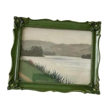 Imagem de XLWLLNJ Moldura de foto vintage para pendurar na parede ou para mesa, porta-cartões com gancho para o Ano Novo