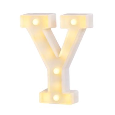 Imagem de Letras para letreiro de LED, letreiro para casamento, festa de aniversário, decoração de Natal, luz noturna e alfabeto de bar em casa (Y)