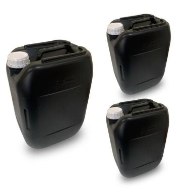 Imagem de Vasilhame Preta Reciclada Para Produtos Corrosivos - 3 Pçs