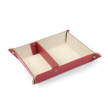 Imagem de Londo Organizador de bandeja de couro – Caixa de armazenamento prática para carteiras, relógios, chaves, moedas, telefones celulares e equipamentos de escritório