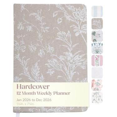 Imagem de Laura Ashley Agenda 2026 – Agenda semanal e mensal – Caderno de planejamento e agenda do calendário 20 x 20 x 20, tamanho 15 x 20, cinza/pomba