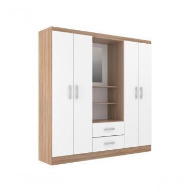 Imagem de Guarda Roupa Casal Capelinha Com 4 Portas 2 Gavetas - Branco - Demolição Branco - Demolição