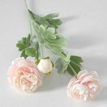 Imagem de Flores artificiais - flor de seda com hastes peônias rosa arranjos florais falsos para casa de banho escritório mesa central prateleira decoração de casamentos