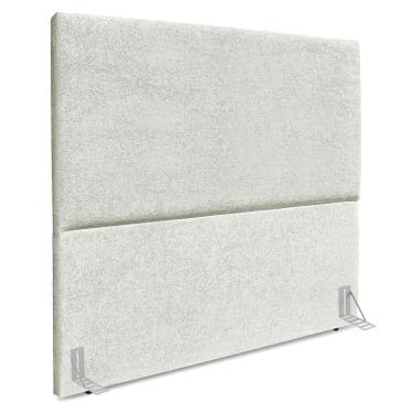 Imagem de Cabeceira Casal 140 Cm Com Frame Luna Boucle Artte Cinza Claro